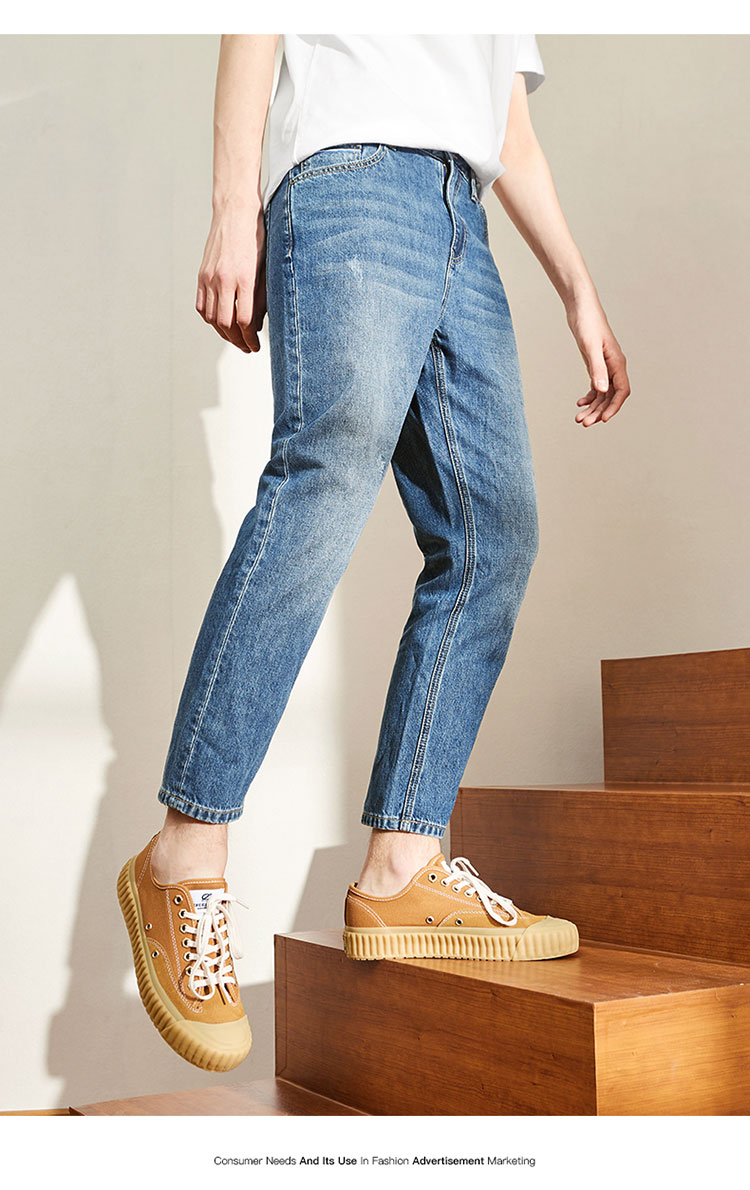 a21 以纯线上品牌男士裤子男九分牛仔裤男直筒牛仔裤男士牛仔裤男