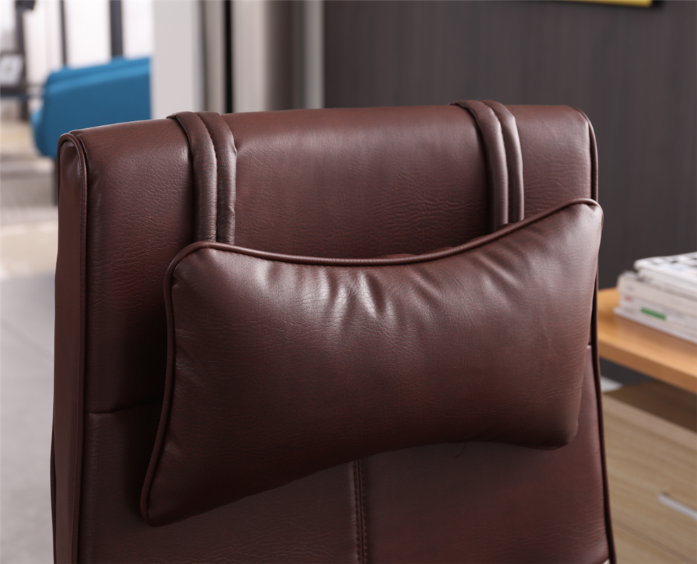 上海真皮老板椅可躺按摩大班椅商务办公椅舒适久坐书桌椅家用电脑椅子