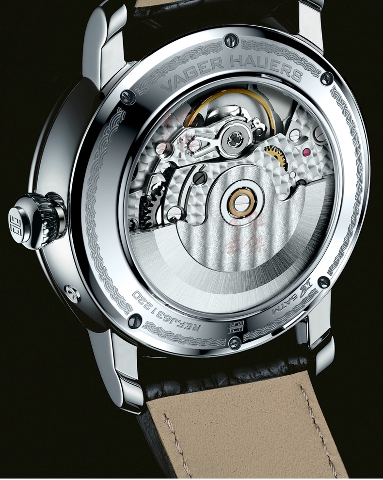 维杰豪兹设计师原创逸品中国风手表男机械表全自动超薄月相男表精钢白