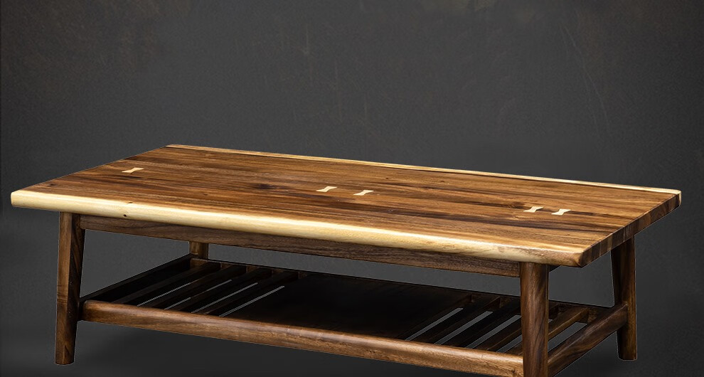 48米茶台 德国欧诗木木蜡油高档客厅环保家具 胡桃木 长茶几1.48米