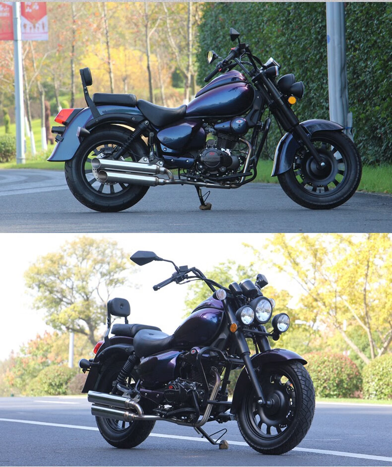 阔途新款复古哈雷风暴太子摩托车 叛逆者国四电喷150cc燃油摩托车成人