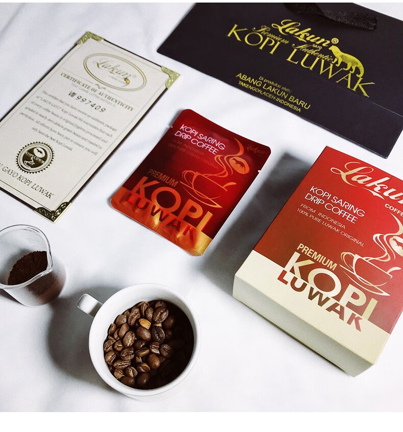 拉昆lakungayo猫屎咖啡印尼麝香猫非圈养猫屎咖啡挂耳速溶挂耳式黑