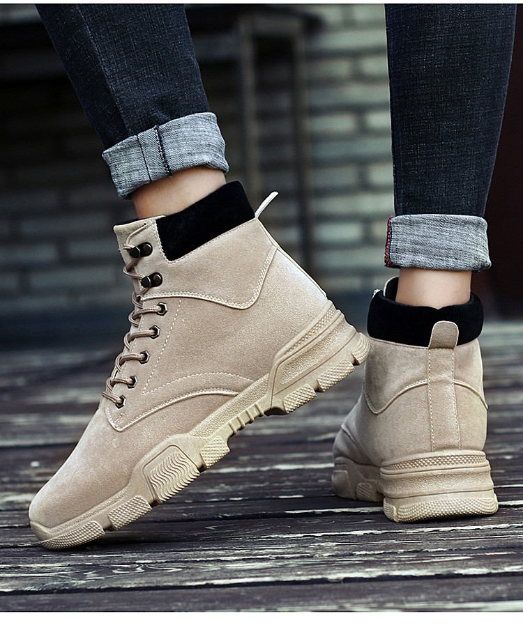 春季马丁靴男工装英伦风沙漠短靴子春季大码45百搭潮流夏天高帮马丁鞋