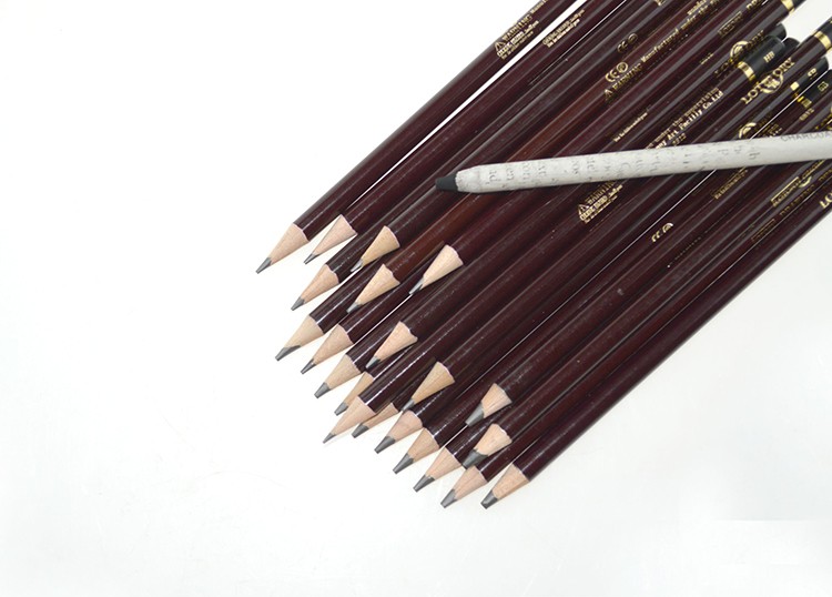 lotory老人头素描铅笔 多灰度铅笔 美术画画绘图素描碳笔 5b一盒12支