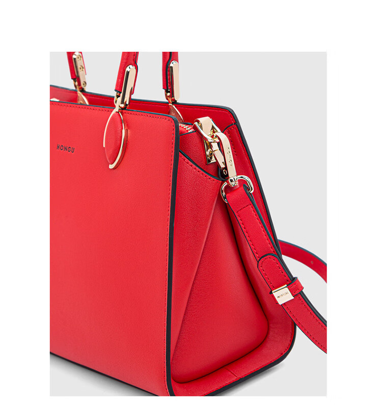 红谷hongu 【新春好礼】女包牛皮手提包单肩包斜挎包手拎包新款包包