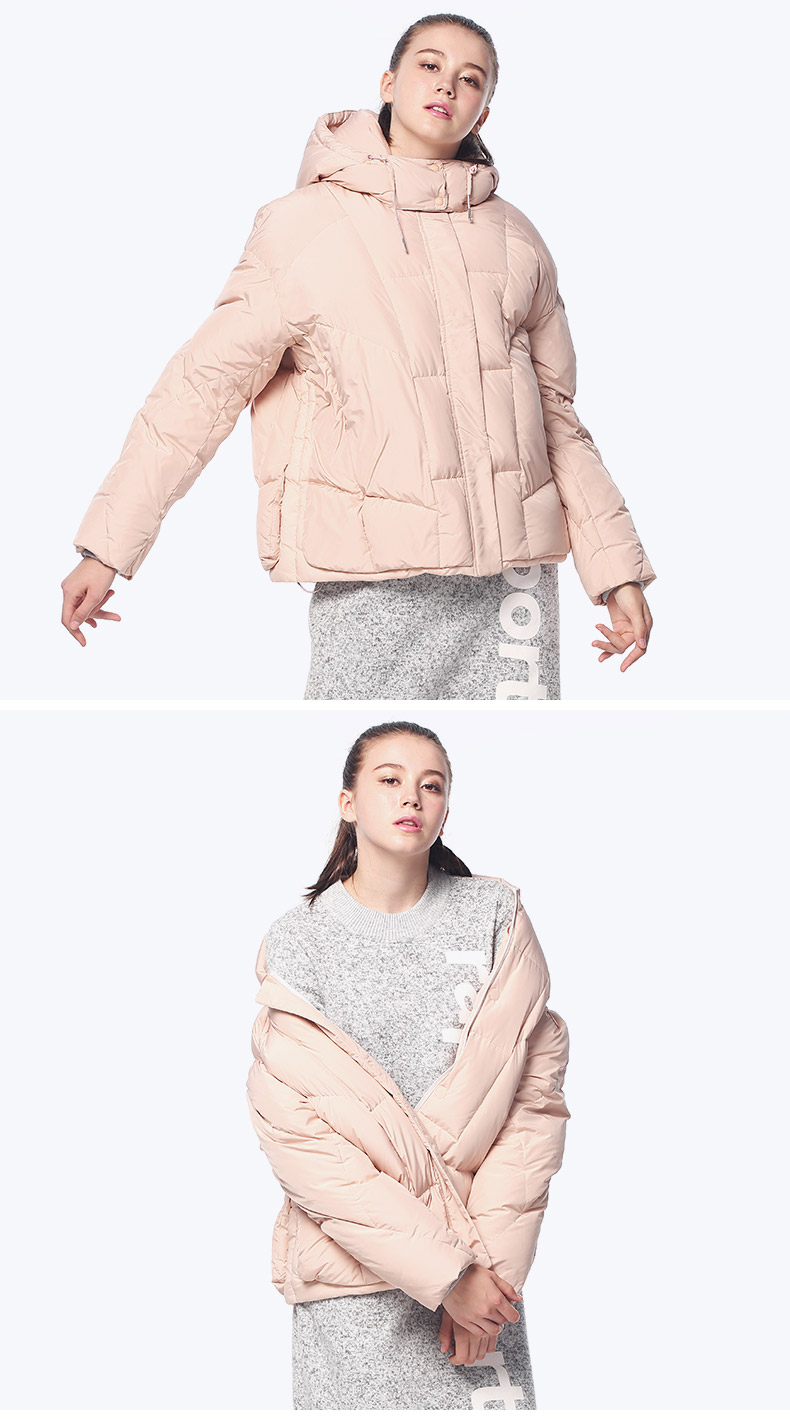 rapido 韩国三星 2018冬季女士运动休闲轻量羽绒服 cp8938e06 粉红色