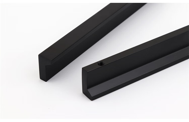 黑色七字型拉手现代简约门把手美式抽屉拉手橱柜衣柜柜门加长拉手 206