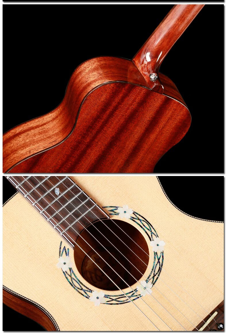 mollo美罗单板吉他民谣木吉他jita初学者入门弹唱乐器36寸独角兽款