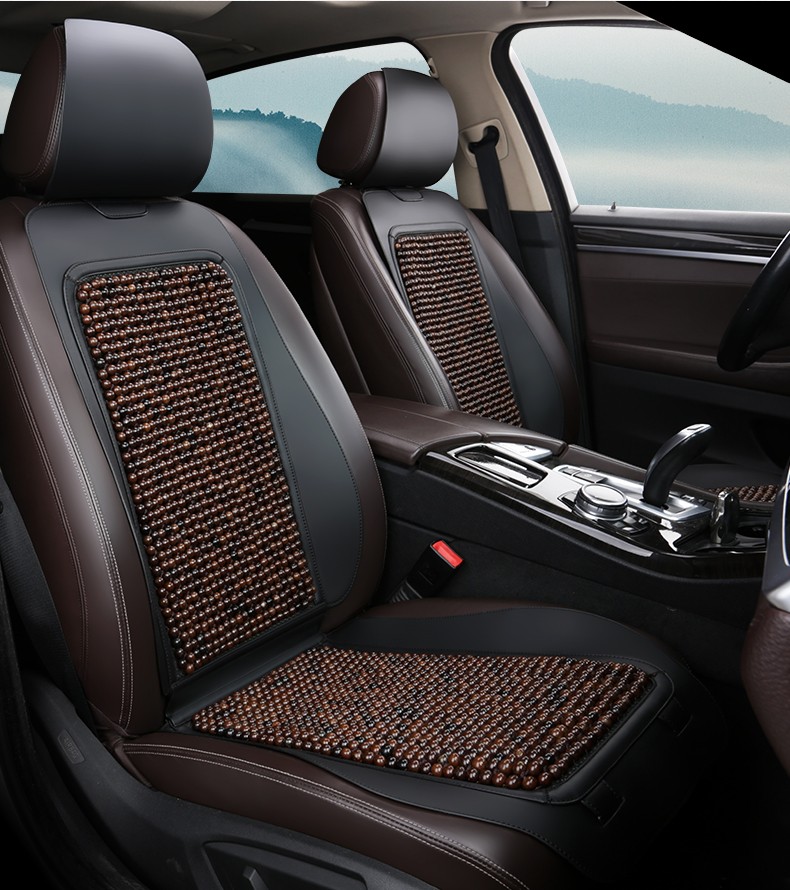 2020新款马鞍垫木珠汽车坐垫小蛮腰夏季菩提根凉垫简约透气菩提子主副