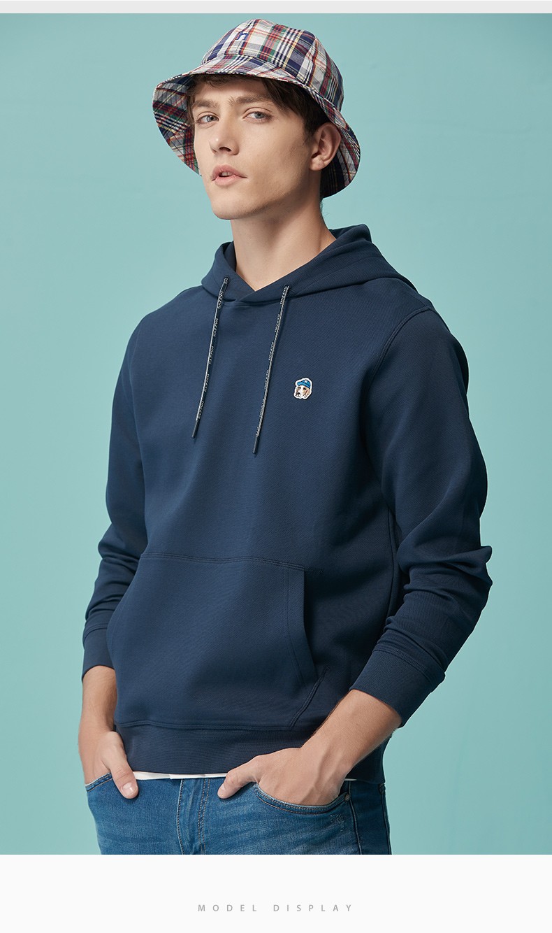 【phiz系列】哈吉斯hazzys 春季卫衣男时尚简约纯色卫衣abtze09ai83c