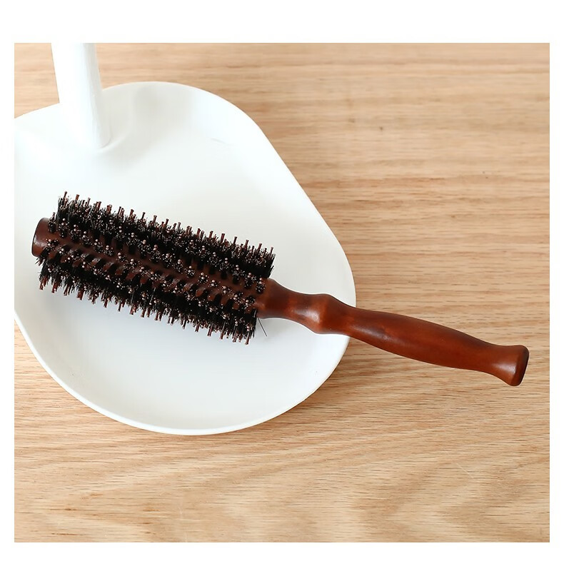 造型梳 圆梳子滚梳斜纹猪鬃毛卷发梳女吹梨花头内扣刘海理发店发廊卷