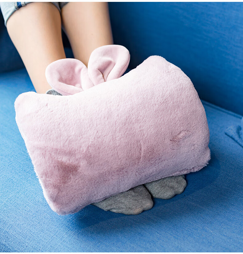 南极人电热水袋暖水袋女士充电防爆暖手宝已注水电暖宝毛绒卡通可拆洗