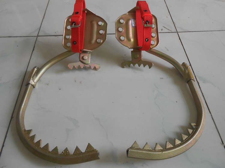 铁爬子通信木杆爬杆足爬脚爬子爬杆鞋爬椰树鞋工具脚扣可调型爬树工具