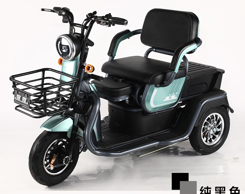 凤凰phoenix电动车三轮车家用轻便小型代步车接送孩子亲子三座电动车