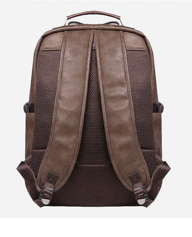 texwood 双肩包男潮流韩版青年旅行背包男士休闲电脑包包学生书包 浅