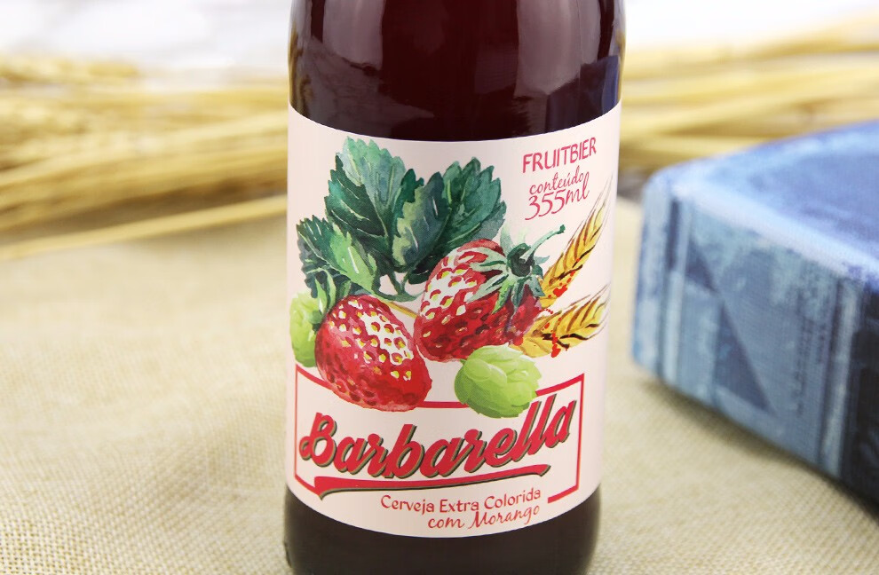 巴西原装进口啤酒 巴芭莱拉果味啤酒 巴芭莱拉草莓啤酒355ml*6瓶
