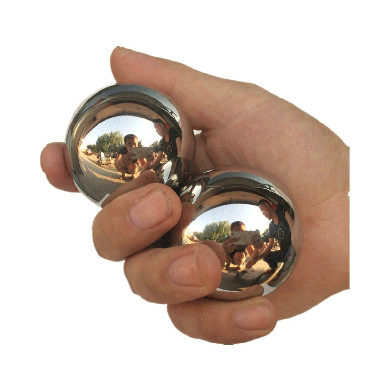 304不锈钢球保定铁球健身球手球实心球中老年按摩手转球 不锈钢45mm