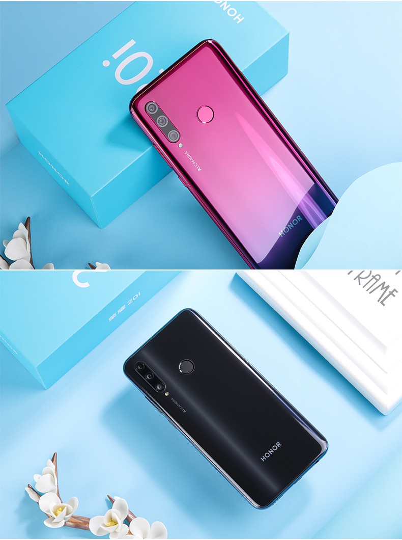 荣耀20i全网通版移动联通电信4g超广角三摄全面屏ai智能手机渐变红4g