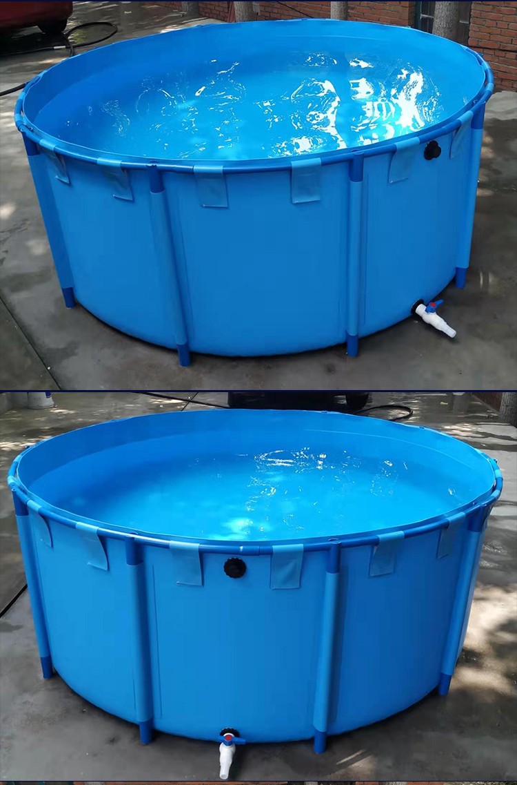 帆布鱼池圆形加厚暂养池帆布水池锦鲤养殖鱼缸鱼箱防水布鱼池专用 1.
