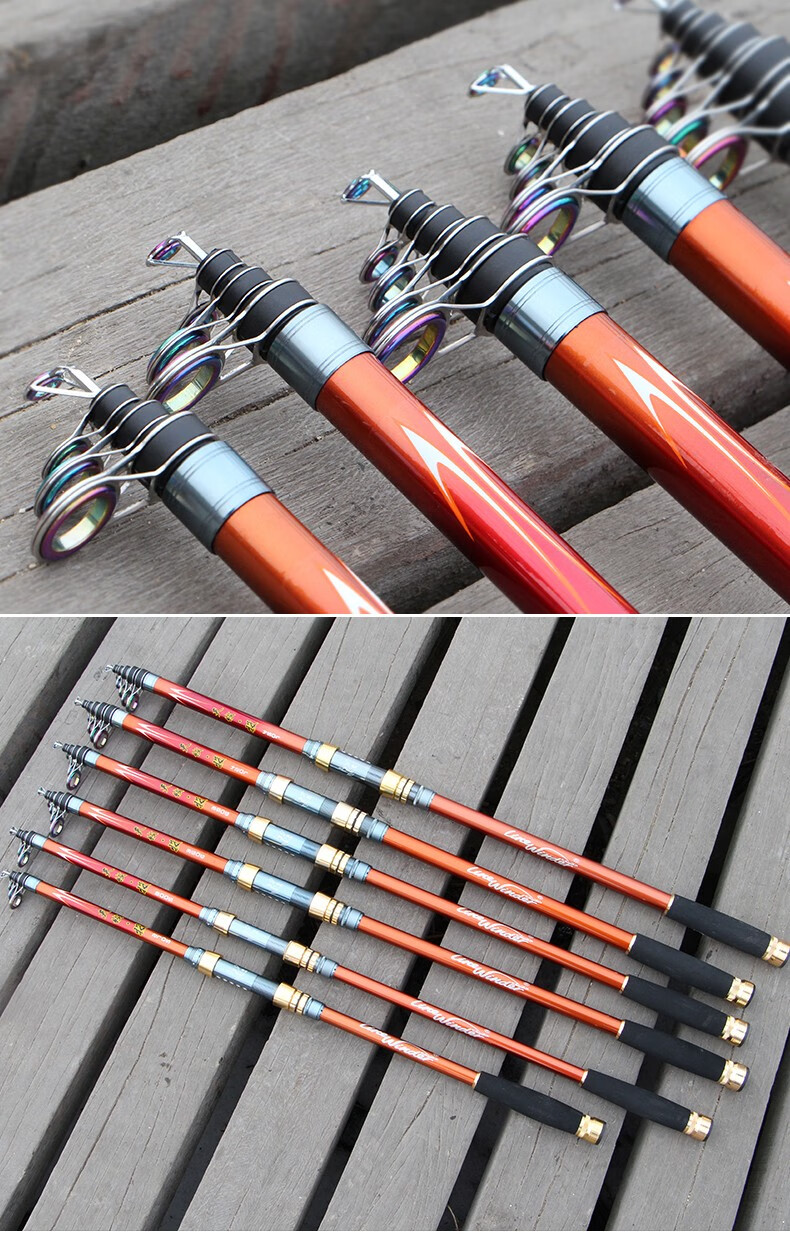 5米海杆碳素抛杆钓鱼竿渔具抛杆海竿套装远投海竿垂钓 狼王3.