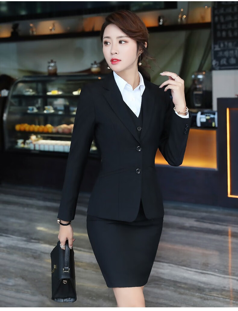 古缇琪职业装女装套装2021新款春秋时尚气质西装女套装面试正装高端