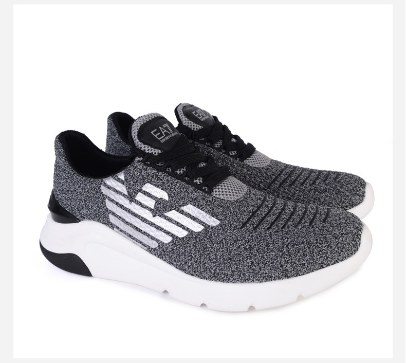 阿玛尼armani男鞋灰色四季可穿男士休闲鞋运动鞋98365灰色8