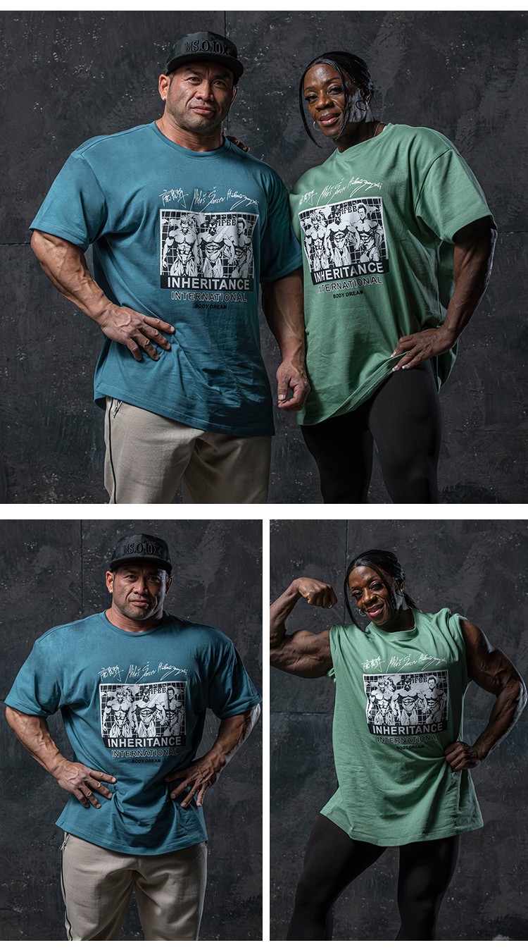 bodydream鹿晨辉米洛斯山岸秀匡联名t恤健身运动短袖男纯棉新款浅灰色