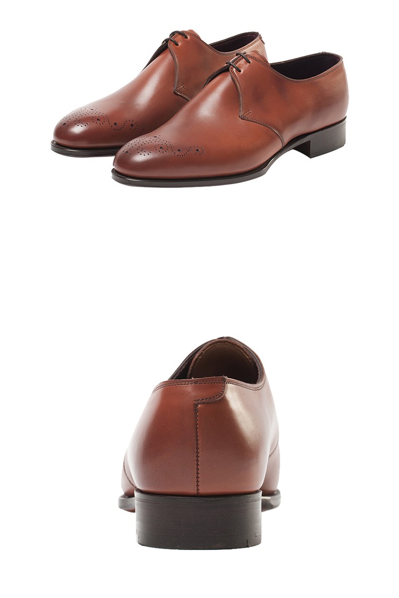 estate英国进口商务正装德比鞋男士复古皮鞋70771棕色40