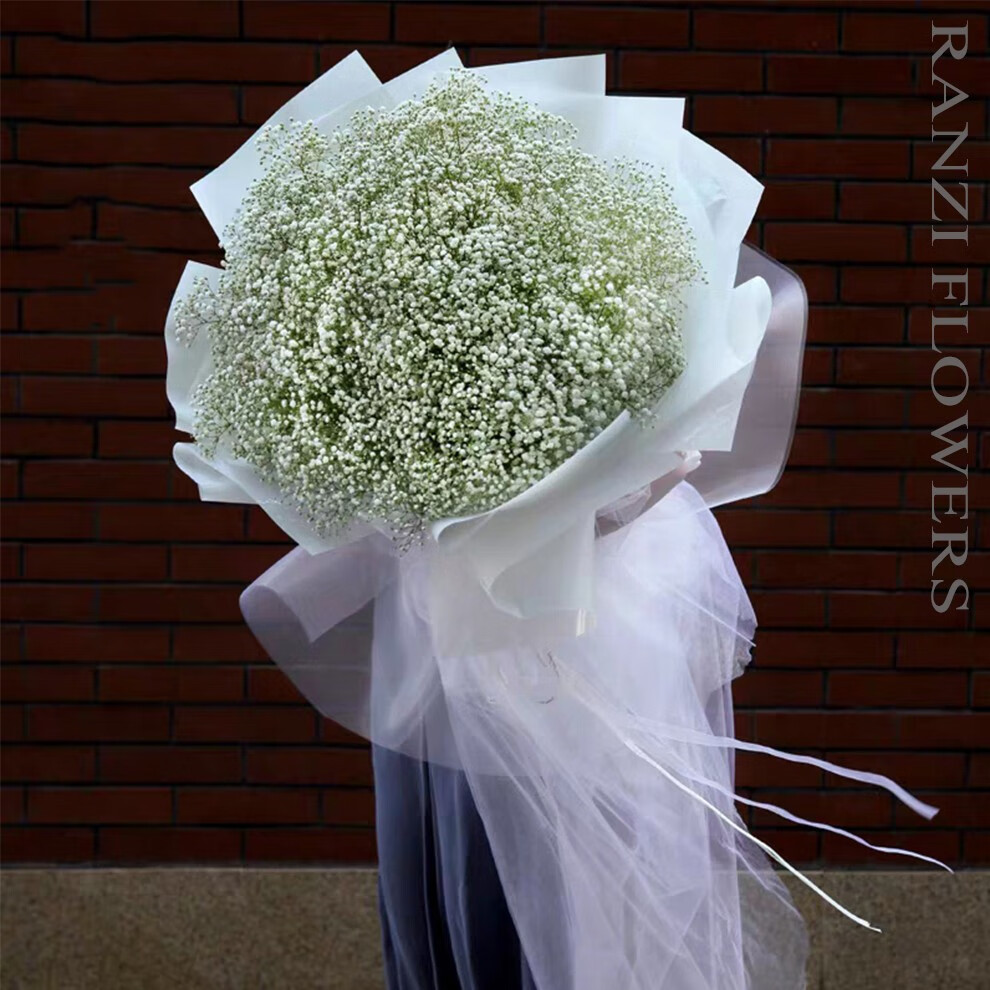 冉子花坊满天星鲜花速递送女友老婆生日七夕情人节礼物抖音网红花束