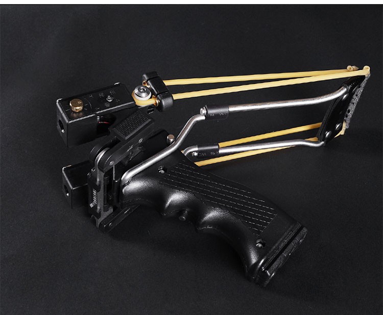 雪峰狐j犬弹弓钢抢红外线激光瞄准弹弓皮筋精准警quan红光绿光打皮筋