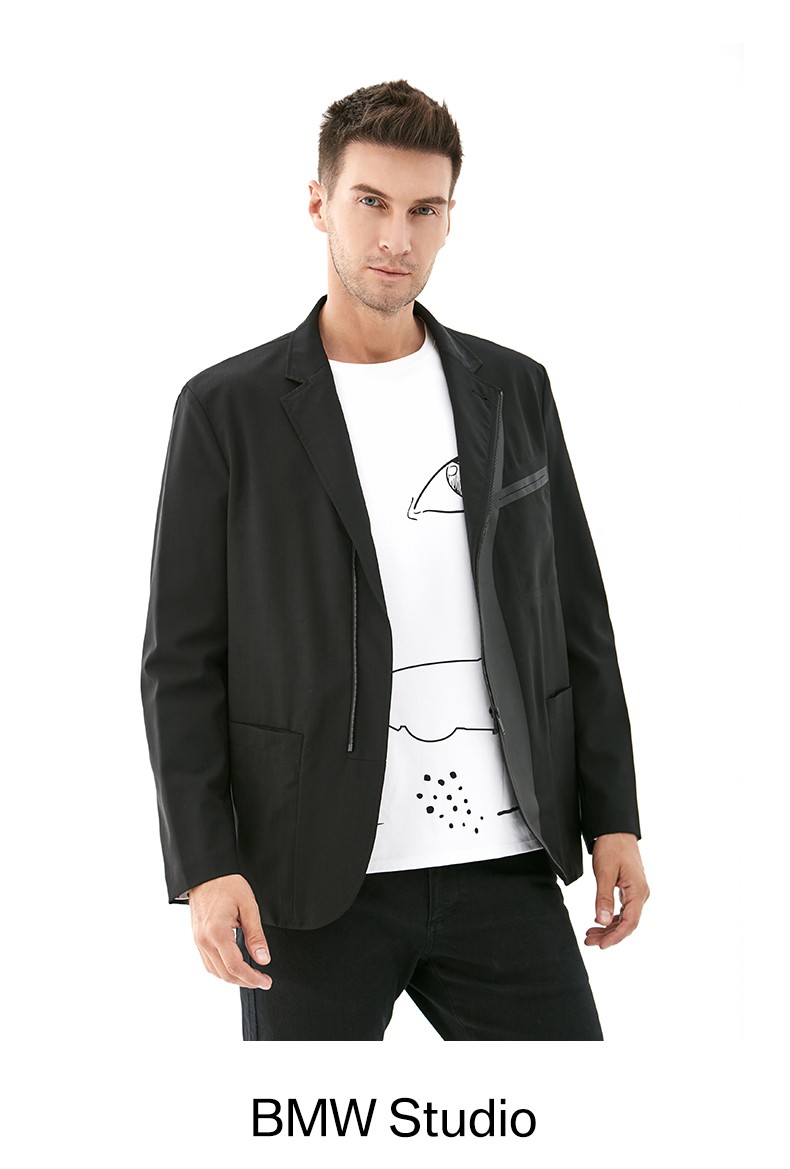 bmwstudio宝马studio秋冬新品男装梭织休闲西服blackm