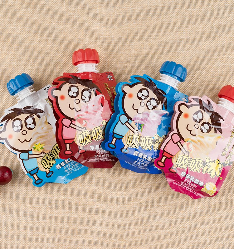 旺旺吸吸冰可吸奶昔冰激凌碎冰冰夏季冰凉饮品儿童休闲小零食混合口味
