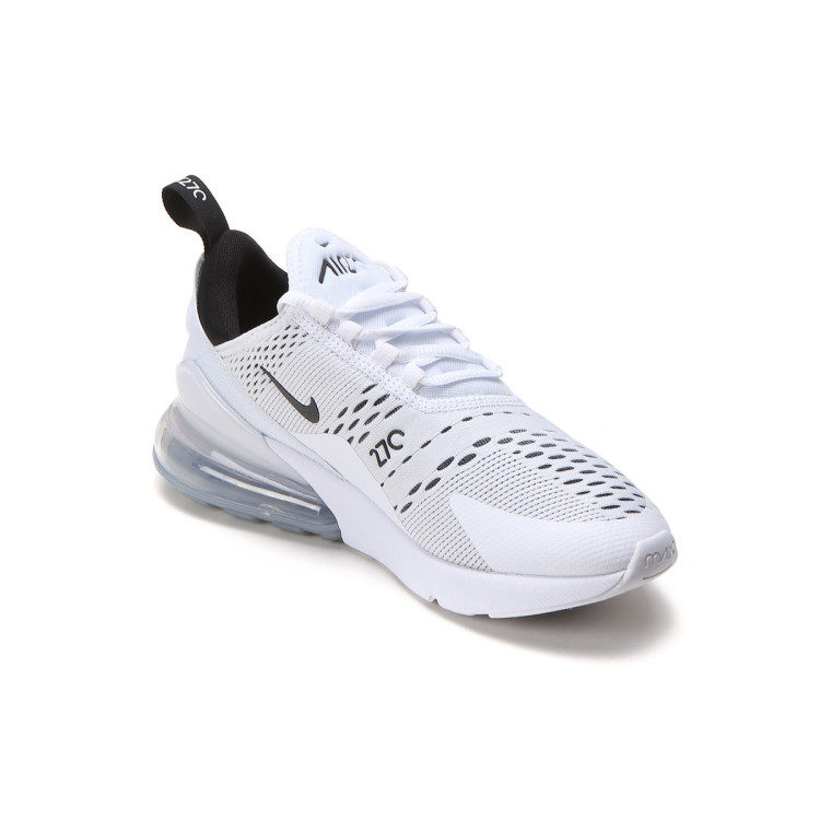 耐克nike air max 270 女款网面透气减震运动小白鞋 白色 35.