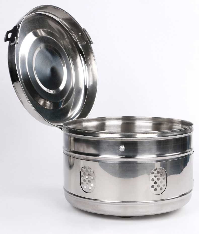 锦鹿医用储槽不锈钢贮槽消毒锅桶敷料纱布缸器械盒棉花缸储物罐30cm储