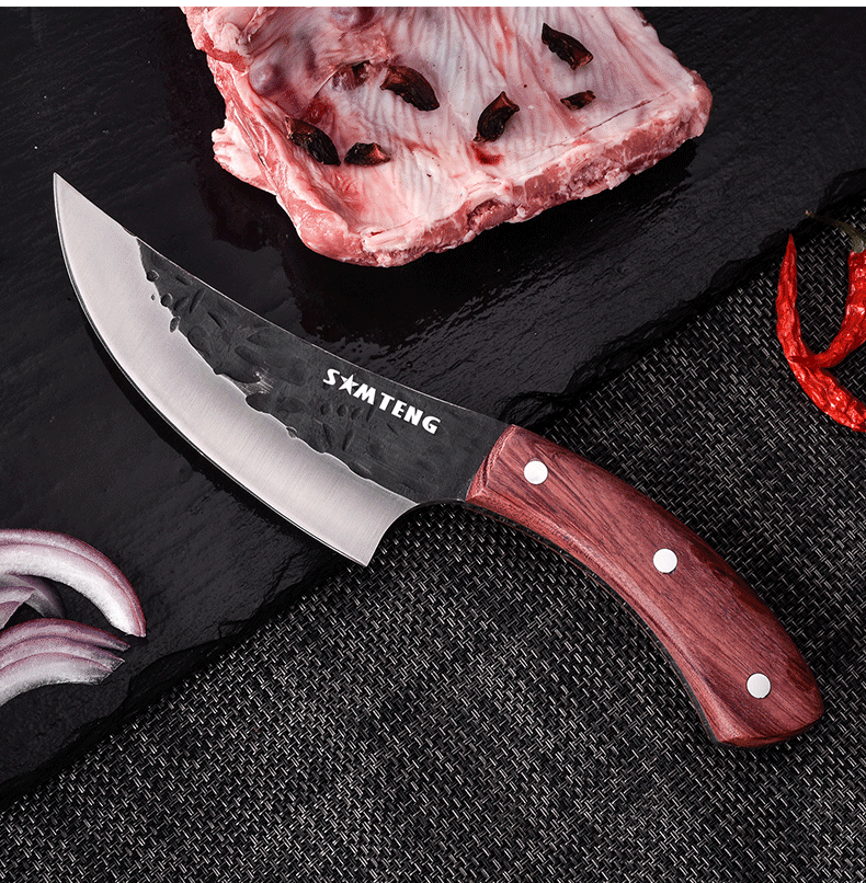 星腾 加厚锻打剔骨切分割肉屠宰刀小型弯刀家用钼钒小菜刀户外开片杀