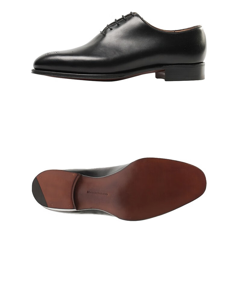 estate英国进口男士布洛克雕花牛津鞋手工商务皮鞋549420黑色43