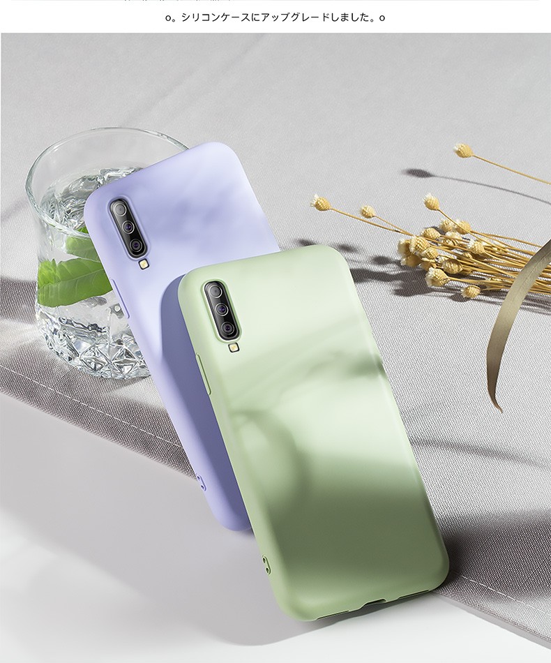 三星a70手机壳a60液态硅胶a50软壳男女款a40防摔保护套 蓝灰色 三星