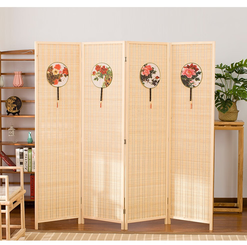 悟生活竹制屏风办公室屏风隔断客厅卧室书房餐厅酒店宾馆艾灸养生理疗