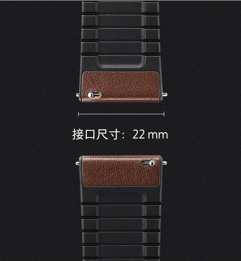 华为watch gt2/gt/watch2pro荣耀magic通用原装手表表带皮表带氟橡胶