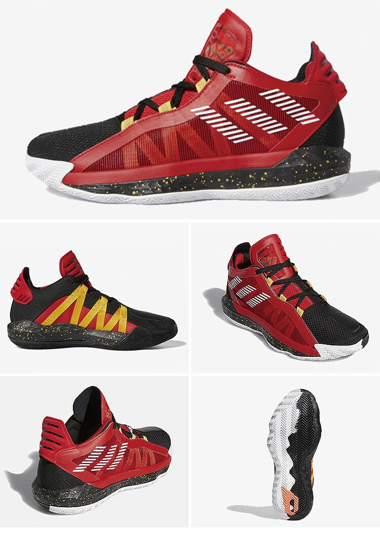adidas阿迪达斯男子运动鞋dame6利拉德6代cny新年款实战缓震篮球鞋eh