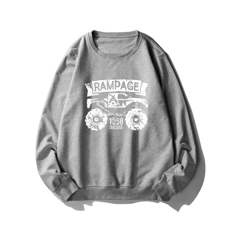 rampage 美国潮牌男装新款时尚休闲印花长袖圆领百搭套头男式卫衣