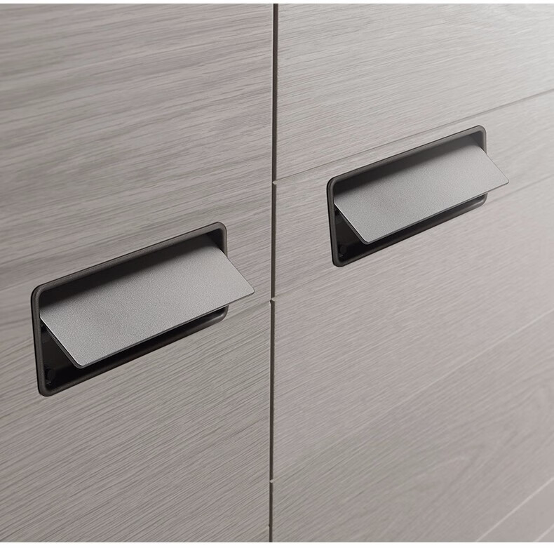 克尼纳knn开槽暗拉手抽屉嵌入式隐形暗藏拉手白色橱柜衣柜门榻榻米