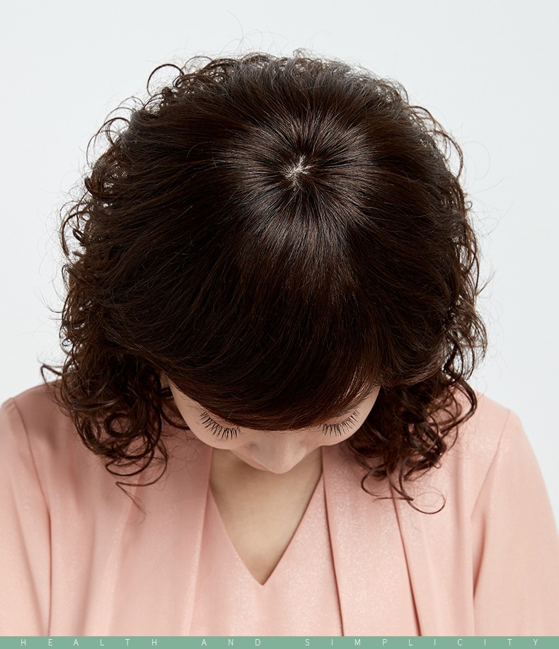 卡琦诺假发女长发自然全头套中长发全真人发丝大波浪长卷发羊毛卷中