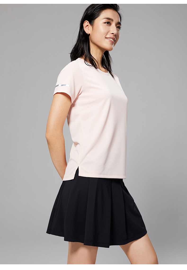 安踏短袖t恤女春季新品冰丝透气su干健身瑜伽跑步运动上衣休闲t恤圆领