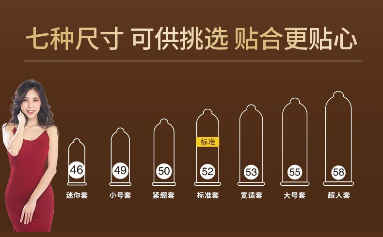 每日好礼倍力乐避孕套男用超薄小号超润滑中号大号全尺寸玻尿酸安全套