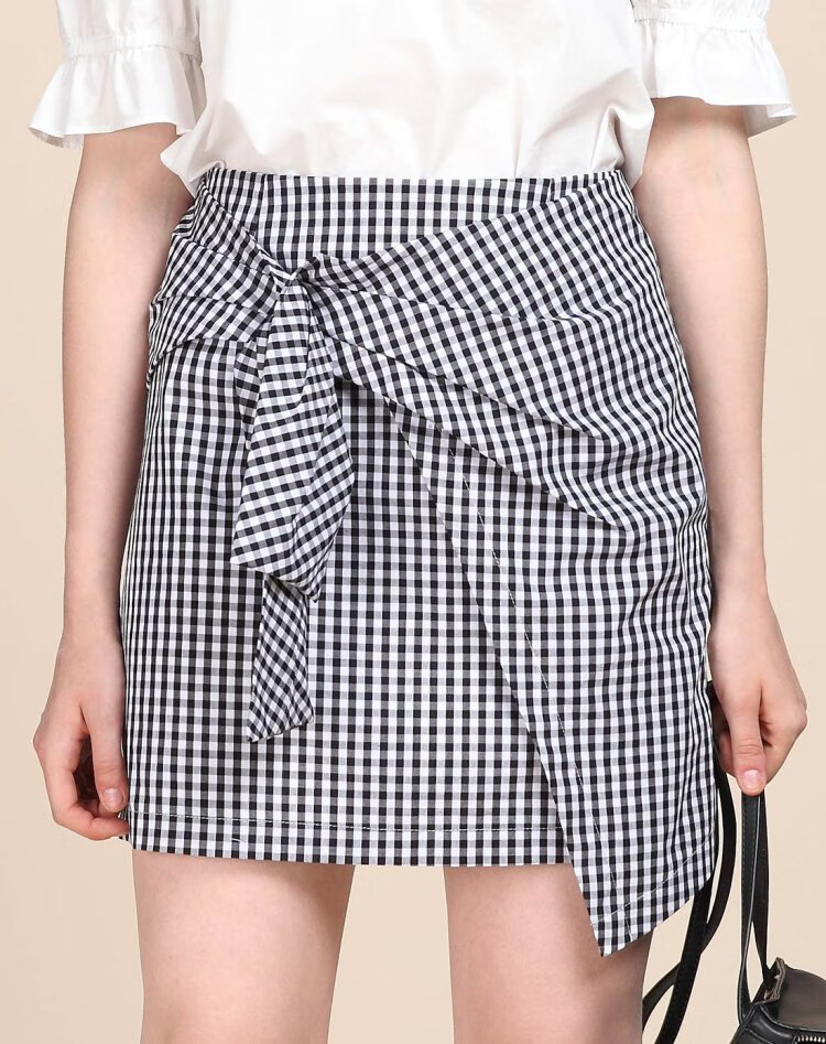 tt·color 不规则格子半身裙 黑白色 s【图片 价格 品牌 报价】-京东