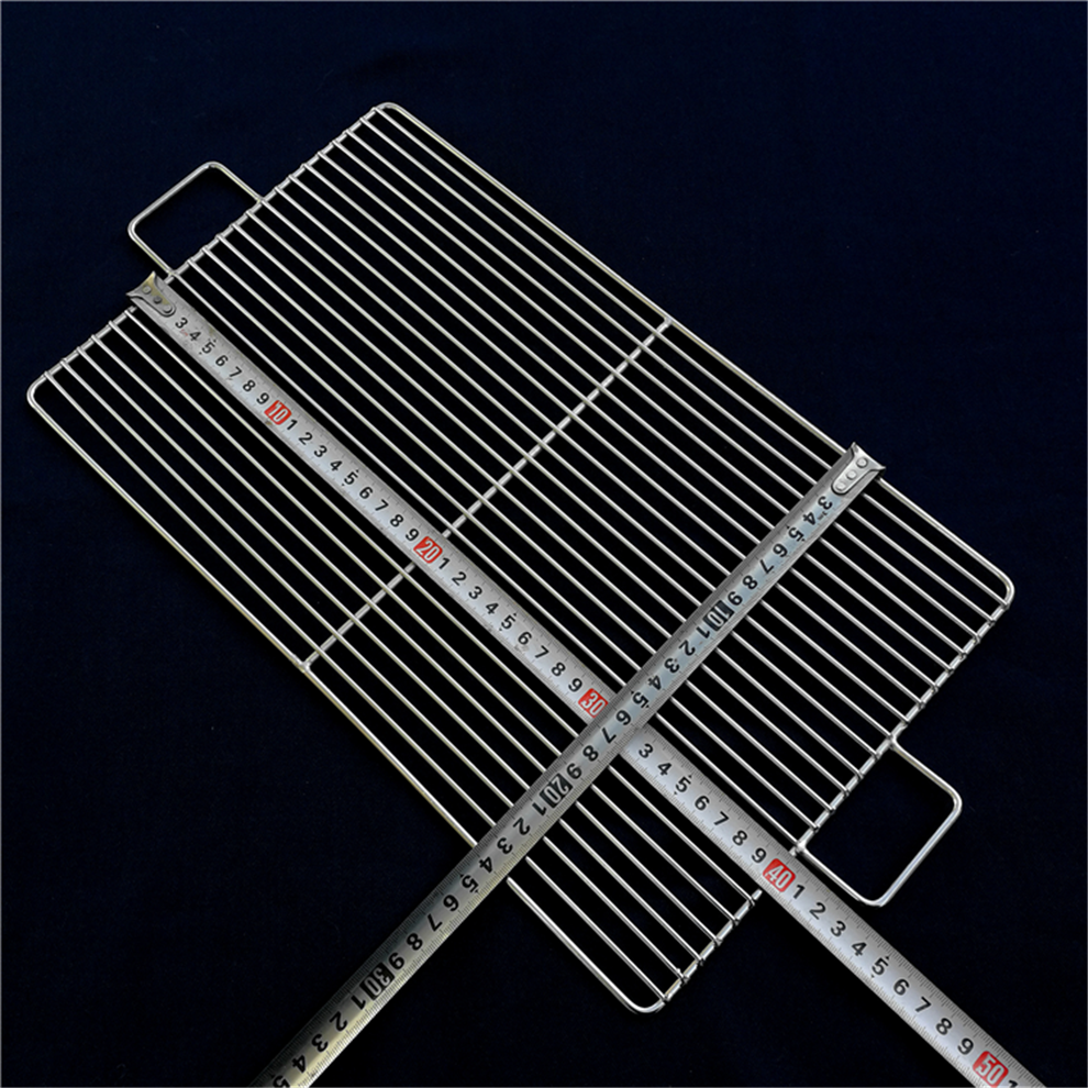 长方形不锈钢烧烤网加粗户外烤肉篦子带把易清洗新款哇塞牛横26x80