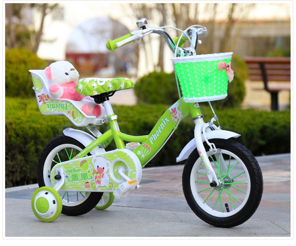 凤凰儿童自行车16/14/12/18寸女童宝宝2-3-5-6-8岁小孩芭比公主车
