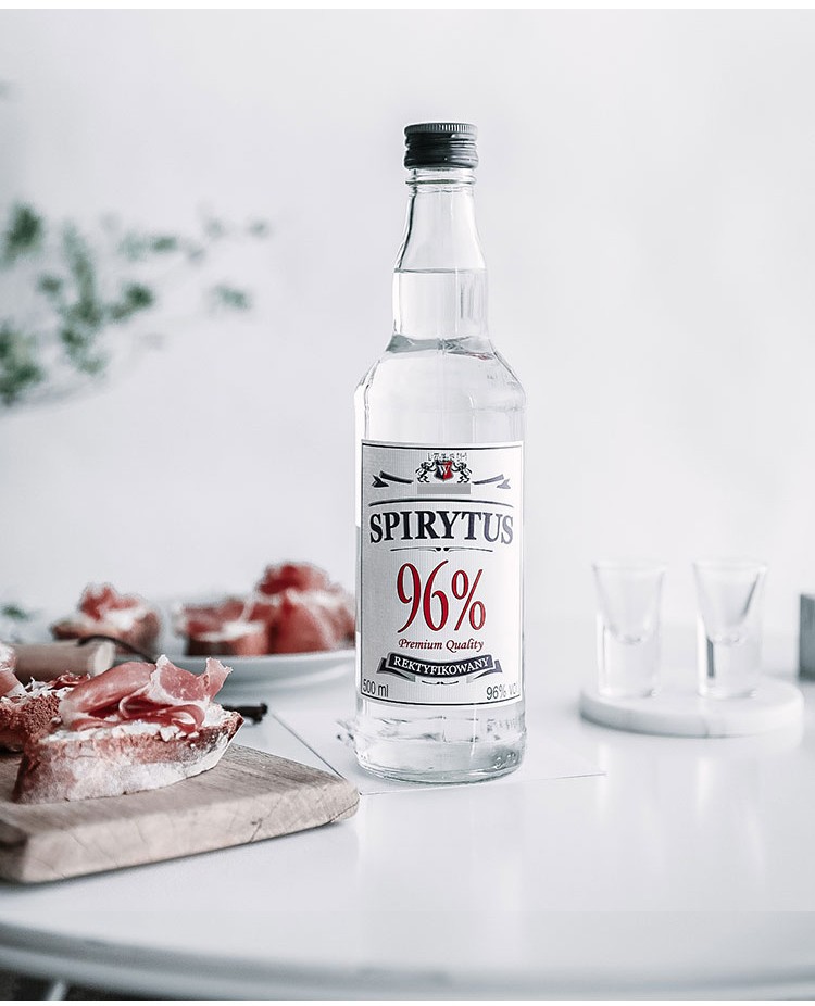 现货秒发生命之水伏特加96度高度烈酒波兰伏特加洋酒500ml高度酒1瓶装