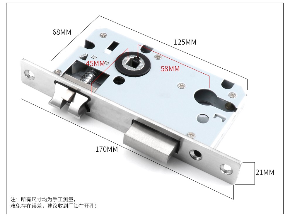 固特门锁室内美式卧室门锁黑色静音室内房门锁具实木门把手 【a款】